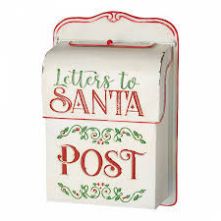 LETTERS TO SANTA ALUMINIUM POST BOX ORNAMENT